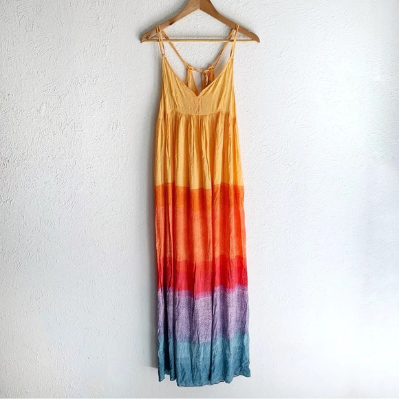 Anthropologie x Carla Weeks Setting Sun Strappy Maxi Dress Sz Small - Picture 3 of 9